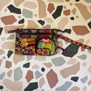 Lily Bloom Multicolor Patchwork Clutch wristlet